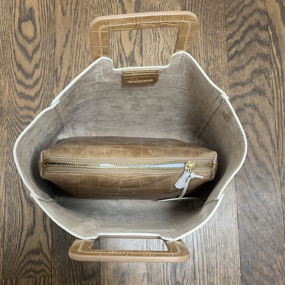 COPY (can’t delete) Staud tote, NWT,crocodile embossed leather w suede interior - Picture 2 of 4